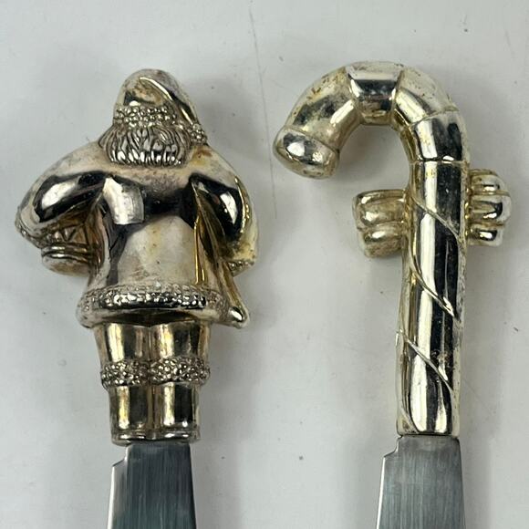 IHR Christmas Santa Candy Cane Spreader Set Stainless Steel Handles 5.5" Holiday - Picture 8 of 10